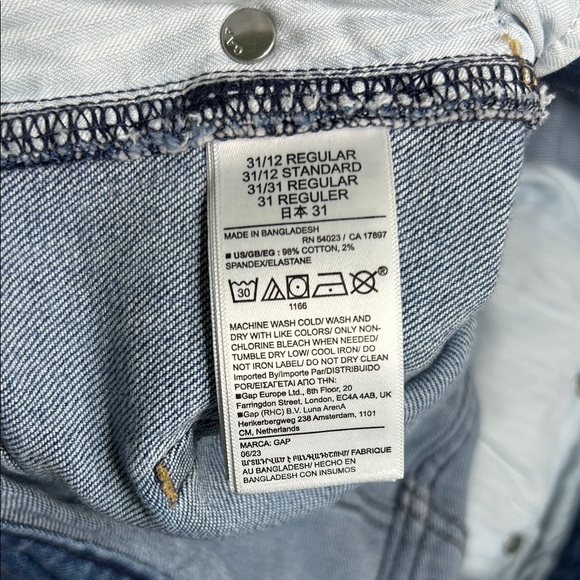 GAP Women's Cheeky Straight High Rise Jeans - Blue - Picture 4 of 5